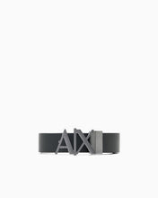 Carica l'immagine nel visualizzatore di Gallery, Armani Exchange cintura donna double face nera/marrone con fibbia logo argento