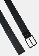 Carica l'immagine nel visualizzatore di Gallery, Armani Exchange Cintura reversibile in pelle blu-verde scuro logo all-over