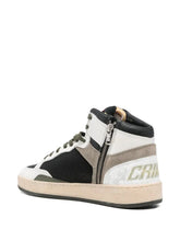 Carica l'immagine nel visualizzatore di Gallery, CRIME LONDON sneakers uomo Chelsea Mid con zip bianche/nere/verdi