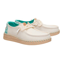 Carica l'immagine nel visualizzatore di Gallery, HEYDUDE donna wendy espadrille hibiscus beige/verde acqua