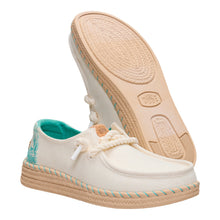 Carica l'immagine nel visualizzatore di Gallery, HEYDUDE donna wendy espadrille hibiscus beige/verde acqua