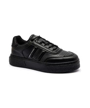 Carica l'immagine nel visualizzatore di Gallery, Armani Exchange Sneakers uomo nere con platform e fascia laterale