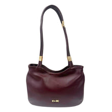 Carica l'immagine nel visualizzatore di Gallery, MBrc Borsa a Mano In Pelle Burgundy Donna Linea Tubolar