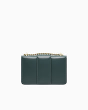 Carica l'immagine nel visualizzatore di Gallery, Armani Exchange Borsa verde bottiglia piccola a spalla con logo metal oro