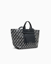 Carica l'immagine nel visualizzatore di Gallery, Armani Exchange Shopper grande logata tasca zip frontale nera/verde militare