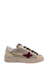 Carica l'immagine nel visualizzatore di Gallery, AMA BRAND sneakers donna beige e grigie effetto vintage in pelle artigianali