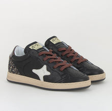 Carica l'immagine nel visualizzatore di Gallery, AMA BRAND sneakers donna nere in pelle artigianali