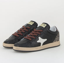 Carica l'immagine nel visualizzatore di Gallery, AMA BRAND sneakers donna nere in pelle artigianali