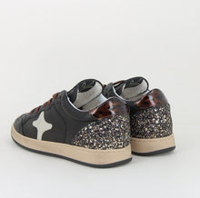 Carica l'immagine nel visualizzatore di Gallery, AMA BRAND sneakers donna nere in pelle artigianali