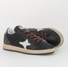 Carica l'immagine nel visualizzatore di Gallery, AMA BRAND sneakers donna nere in pelle artigianali