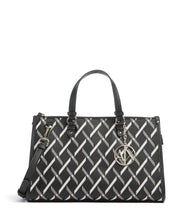 Carica l'immagine nel visualizzatore di Gallery, Armani Exchange borsa media logata nera/verde militare