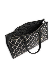 Carica l'immagine nel visualizzatore di Gallery, Armani Exchange borsa media logata nera/verde militare