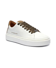 Carica l'immagine nel visualizzatore di Gallery, Alexander Smith Soho Sneakers Uomo in morbida pelle bianca con inserti marroni