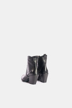 Carica l'immagine nel visualizzatore di Gallery, Metisse stivali Camperos donna in pelle nero zip laterale