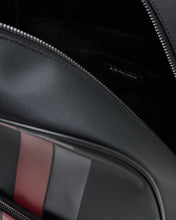 Carica l'immagine nel visualizzatore di Gallery, Armani Exchange zaino uomo nero e rosso con monogramma e strisce