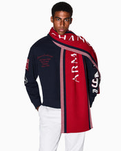 Carica l'immagine nel visualizzatore di Gallery, Armani Exchange Sciarpa uomo rosso con bande a contrasto