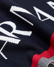 Carica l'immagine nel visualizzatore di Gallery, Armani Exchange Sciarpa uomo blu con bande a contrasto