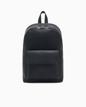 Carica l'immagine nel visualizzatore di Gallery, Armani Exchange zaino nero uomo effetto lucido con tasca frontale