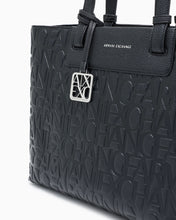 Carica l'immagine nel visualizzatore di Gallery, Armani Exchange Borsa shopping con logo in rilievo e charm