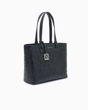 Carica l'immagine nel visualizzatore di Gallery, Armani Exchange Borsa shopping con logo in rilievo e charm