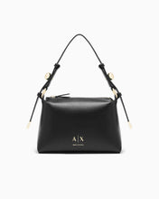 Carica l'immagine nel visualizzatore di Gallery, Armani Exchange Borsa a spalla con tracolla regolabile e logo