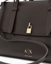 Carica l'immagine nel visualizzatore di Gallery, Armani Exchange Borsa Shopper con doppi manici e lucchetto decorativo