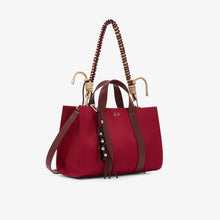 Carica l'immagine nel visualizzatore di Gallery, Sun68 Shopping bag media in tela di cotone bordeaux
