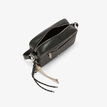 Carica l'immagine nel visualizzatore di Gallery, Sun68 Borsa crossbody glitter in cotone e PU nero