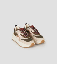 Carica l'immagine nel visualizzatore di Gallery, Alexander Smith Horizon Donna in suede e ripstop verdi e logo laterale rosa