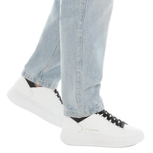 Carica l'immagine nel visualizzatore di Gallery, Alexander Smith Wembley sneakers uomo in pelle bianca con inserti neri
