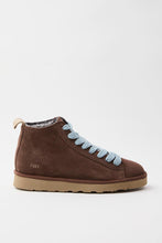 Carica l'immagine nel visualizzatore di Gallery, PANCHIC P001 sneakers da donna in camoscio marrone con pelliccetta