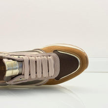 Carica l'immagine nel visualizzatore di Gallery, Janet&Janet sneakers donna Aurya cammello retro leopardato platform