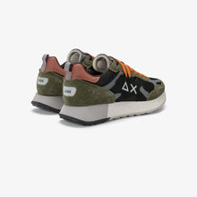 Carica l'immagine nel visualizzatore di Gallery, Sun68 Sneakers Uomo Jaki Outdoor in mesh e suede verde militare scuro