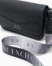 Carica l'immagine nel visualizzatore di Gallery, Armani Exchange borsa nera piccola con tracolla logata