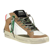 Carica l'immagine nel visualizzatore di Gallery, CRIME LONDON sneakers uomo sk8 deluxe mid burnt ashes bianche/beige