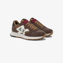 Carica l'immagine nel visualizzatore di Gallery, Sun68 Sneakers Uomo Jaki Bicolor in nylon e suede marrone