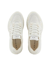 Carica l'immagine nel visualizzatore di Gallery, Armani Exchange Sneakers donna leggere bianche e oro