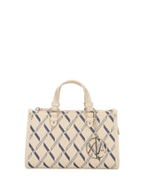 Carica l'immagine nel visualizzatore di Gallery, Armani Exchange borsa piccola logata beige e blu