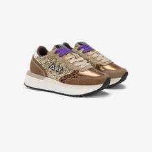 Carica l'immagine nel visualizzatore di Gallery, Sun68 Sneakers donna Big Ally Glitter in similpelle e suede animalier glitter