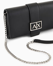Carica l'immagine nel visualizzatore di Gallery, Armani Exchange Portafoglio borsetta nero con logo frontale