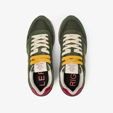 Carica l'immagine nel visualizzatore di Gallery, Sun68 Sneakers Uomo Tom Vintage in nylon e suede verde militare scuro