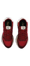 Carica l'immagine nel visualizzatore di Gallery, Sun68 Sneakers donna Ally Glitter in mesh e suede bordeaux