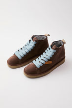 Carica l'immagine nel visualizzatore di Gallery, PANCHIC P001 sneakers da donna in camoscio marrone con pelliccetta