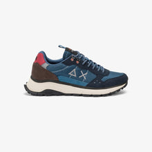 Carica l'immagine nel visualizzatore di Gallery, Sun68 Sneakers Uomo Fire & Camping in cordura e suede navy blue