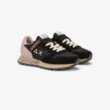 Carica l'immagine nel visualizzatore di Gallery, Sun68 Sneakers donna Ally Vintage in nylon e suede nero e rosa
