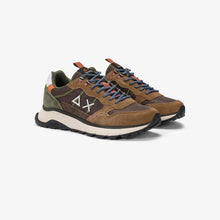 Carica l'immagine nel visualizzatore di Gallery, Sun68 Sneakers Uomo Fire & Camping in cordura e suede marroni