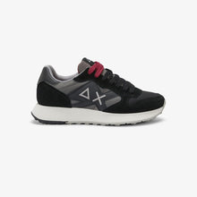 Carica l'immagine nel visualizzatore di Gallery, Sun68 Sneakers Uomo Jaki Bicolor in nylon e suede nero e grigio