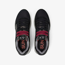 Carica l'immagine nel visualizzatore di Gallery, Sun68 Sneakers Uomo Jaki Bicolor in nylon e suede nero e grigio