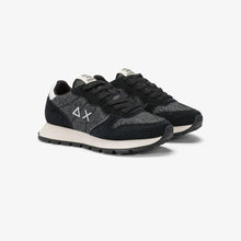 Carica l'immagine nel visualizzatore di Gallery, Sun68 Sneakers donna Ally Glitter in mesh e suede nero/argento