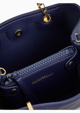 Carica l'immagine nel visualizzatore di Gallery, Emporio Armani Shopper piccola MyEA stampa cervo blu notte